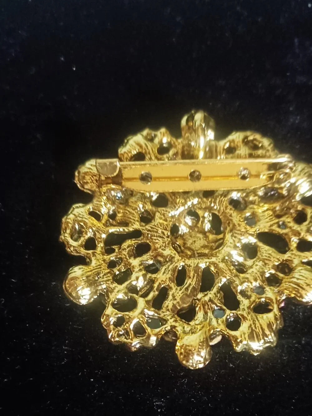 Beautiful Red and Gold Brooch